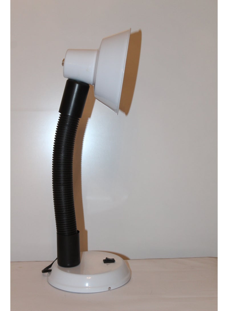 table lamp with flexible arm moves 360 degree-White color - Image 2